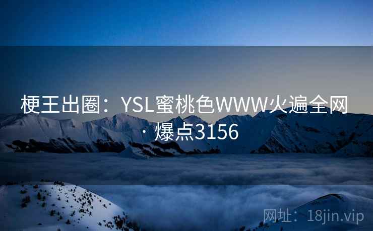 梗王出圈:YSL蜜桃色WWW火遍全网 · 爆点3156 第2张 梗王出圈:YSL蜜桃色WWW火遍全网 · 爆点3156 第2张